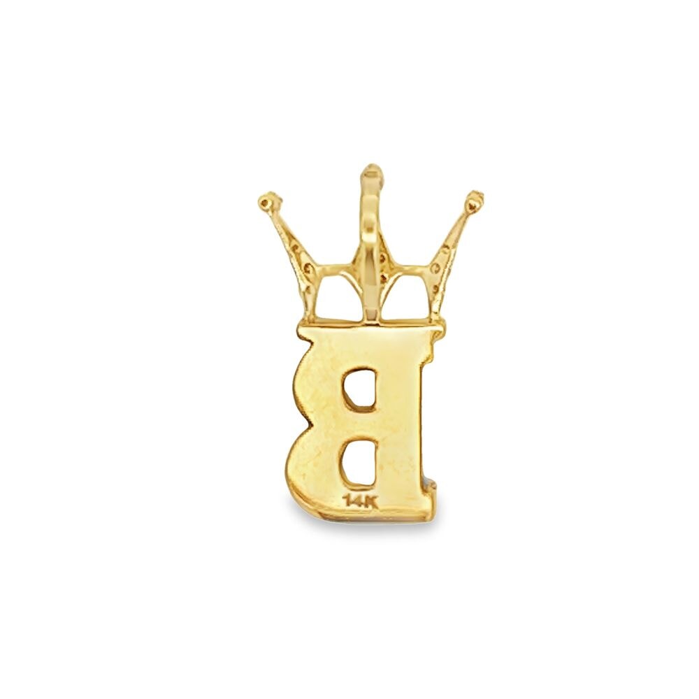 Diamond Hip Hop Bling Logo Pendant Solid 14K Gold 14K Yellow Gold Micro 20MM HipHopBling