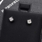 Diamond Stud Earrings Miracle Setting 14K White Gold 10K White Gold 3MM HipHopBling