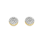 Dish Diamond Earrings .50cttw 14K Yellow Gold HipHopBling