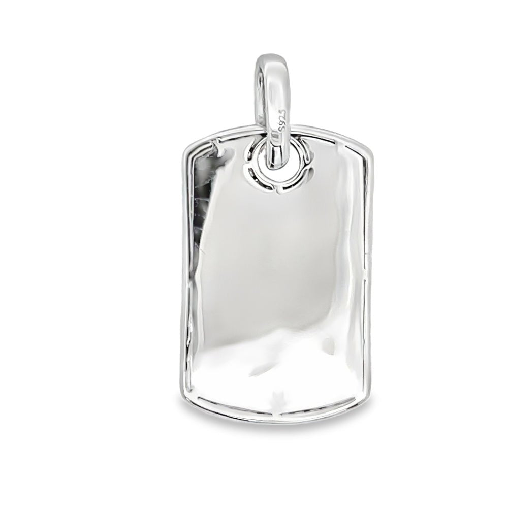 Dog Tag 3.86cttw VVS Moissanite Pendant .925 Sterling Silver HipHopBling
