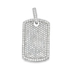 Dog Tag 3.86cttw VVS Moissanite Pendant .925 Sterling Silver HipHopBling