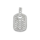Emerald Cut Dog Tag 4.1cttw VVS Moissanite Pendant .925 Sterling Silver HipHopBling