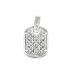 Emerald Cut Dog Tag 4.1cttw VVS Moissanite Pendant .925 Sterling Silver HipHopBling