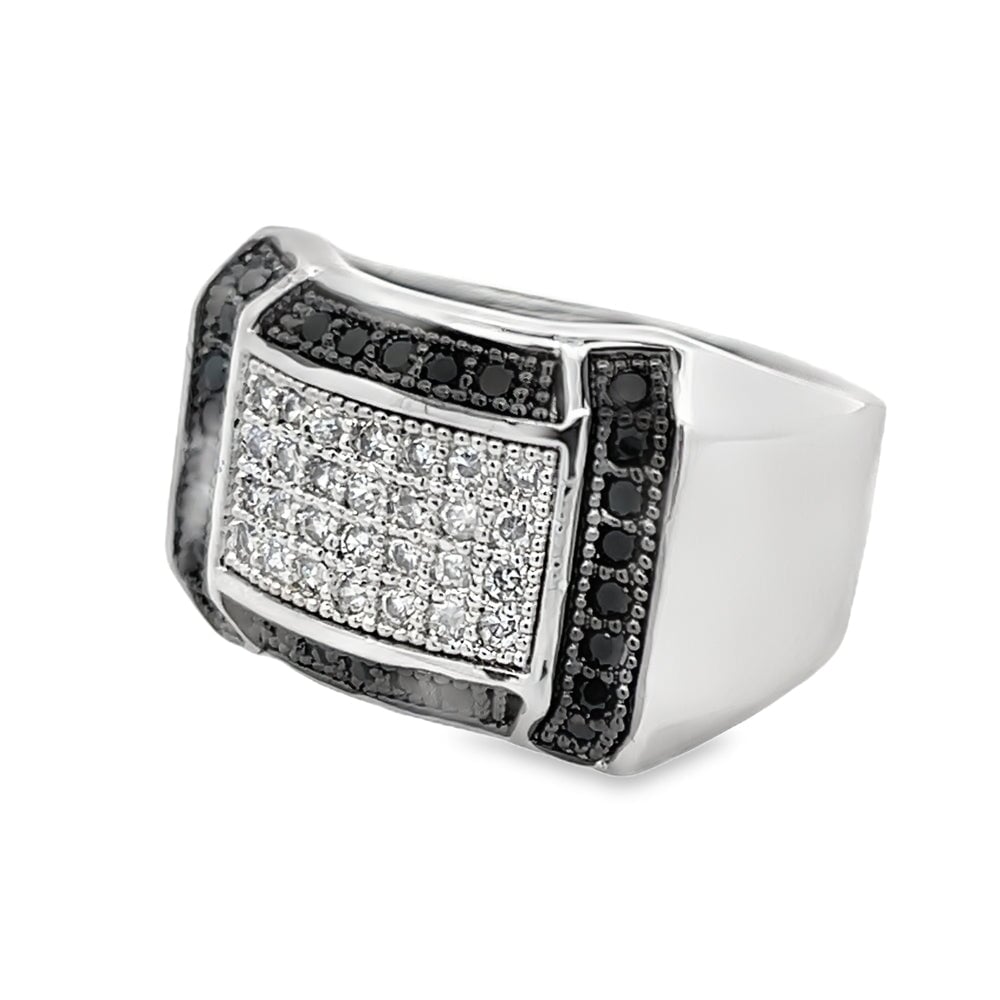 Emperor Black & White CZ Ring .925 Sterling Silver 8 HipHopBling