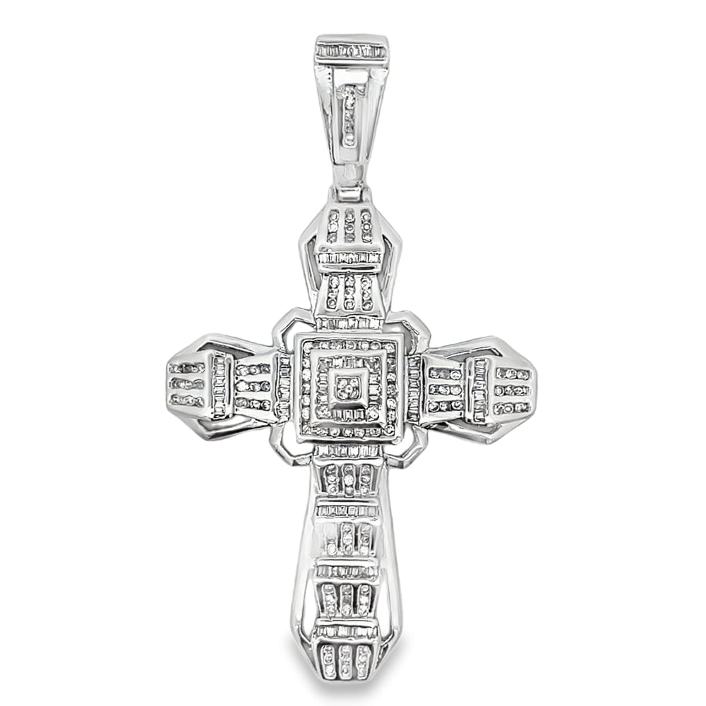Emperor Cross CZ Pendant .925 Sterling Silver HipHopBling