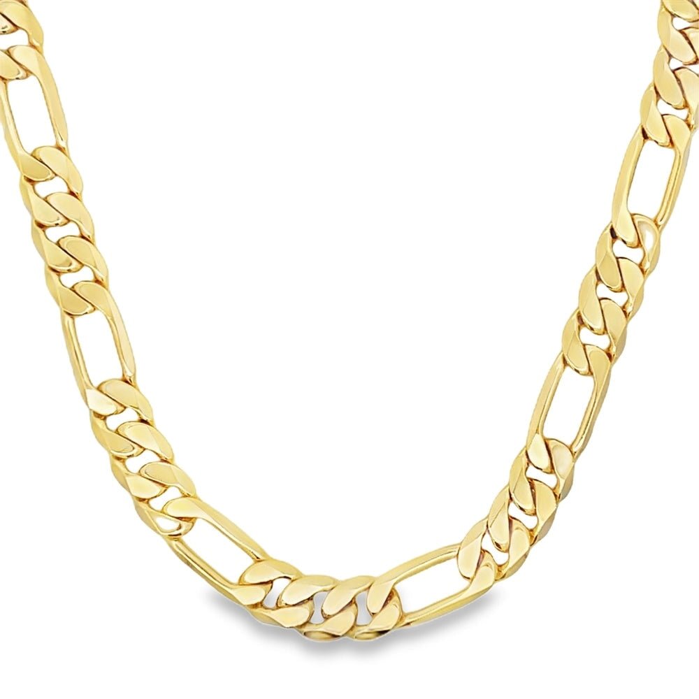 Figaro Gold Plated Chain Necklace 3MM 18" HipHopBling