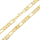 Figaro Gold Plated Chain Necklace 9MM 8" Bracelet HipHopBling