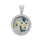 Floating Multicolor CZ Pendant .925 Sterling Silver HipHopBling