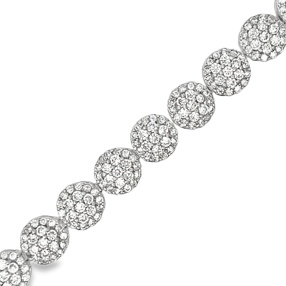 Flower Cluster CZ Hip Hop Bracelet HipHopBling