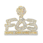 FOE Family Over Everything Baguette Diamond Pendant 4.25cttw 10K Gold HipHopBling