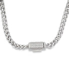 Franco VVS Moissanite Bracelet Steel / .925 Silver White Gold 4MM 16" HipHopBling