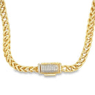 Franco VVS Moissanite Bracelet Steel / .925 Silver Yellow Gold 4MM 16" HipHopBling