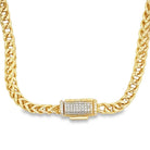 Franco VVS Moissanite Chain Steel / .925 Silver Yellow Gold 4MM 16" HipHopBling