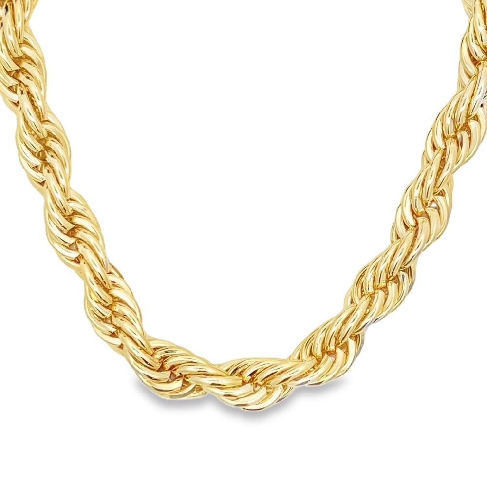 French Rope Gold Plated Chain Necklace 3MM 8" Bracelet HipHopBling