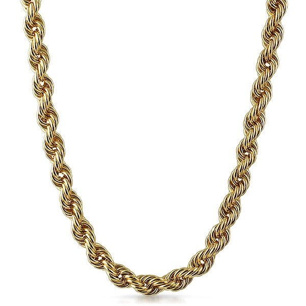 French Rope Gold Plated Chain Necklace 3MM 8" Bracelet HipHopBling