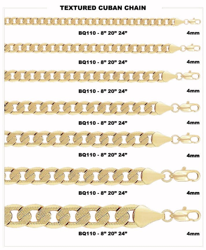 Frosted Cuban Curb Gold Plated Chain Necklace 4MM 8" Bracelet HipHopBling