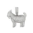 Goat 2.85cttw VVS Moissanite Pendant .925 Sterling Silver HipHopBling