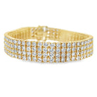 Gold 4 Row CZ Hip Hop Tennis Bracelet HipHopBling