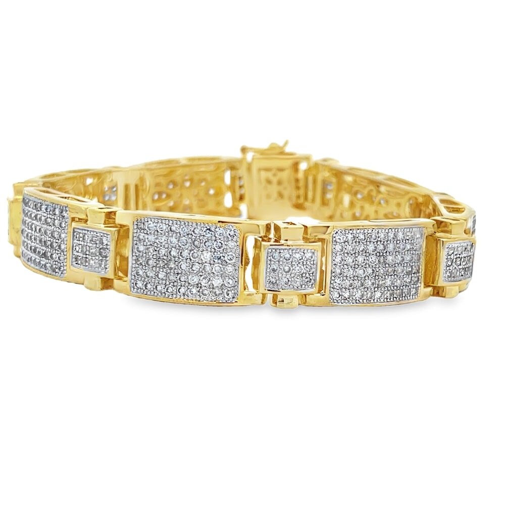 Gold Skeek CZ Hip Hop Bracelet HipHopBling