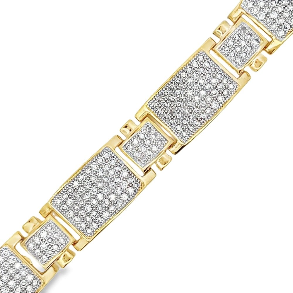Gold Skeek CZ Hip Hop Bracelet HipHopBling