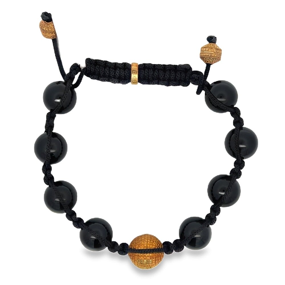 Gold Yellow Diamond Disco Ball Bracelet .925 Sterling Silver HipHopBling