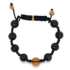 Gold Yellow Diamond Disco Ball Bracelet .925 Sterling Silver HipHopBling