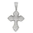 Gothic Cross 2.55cttw VVS Moissanite Pendant .925 Sterling Silver HipHopBling