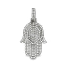 Hamsa 2.35cttw Iced Out Moissanite Pendant .925 Sterling Silver HipHopBling