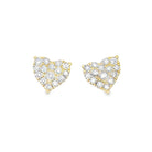 Heart Diamond Earrings .75cttw 14K Yellow Gold HipHopBling