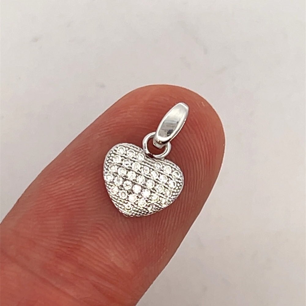 Heart Nano Iced Out Moissanite Pendant .925 Sterling Silver HipHopBling
