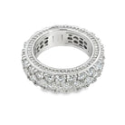 Honeycomb 3D Eternity Iced Out VVS Moissanite Ring .925 Silver 7 HipHopBling