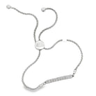 ID Link .10cttw Diamond Bolo Bracelet .925 Sterling Silver HipHopBling