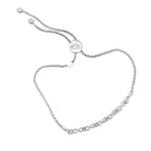 Infinity Link .12cttw Diamond Bolo Bracelet .925 Sterling Silver HipHopBling