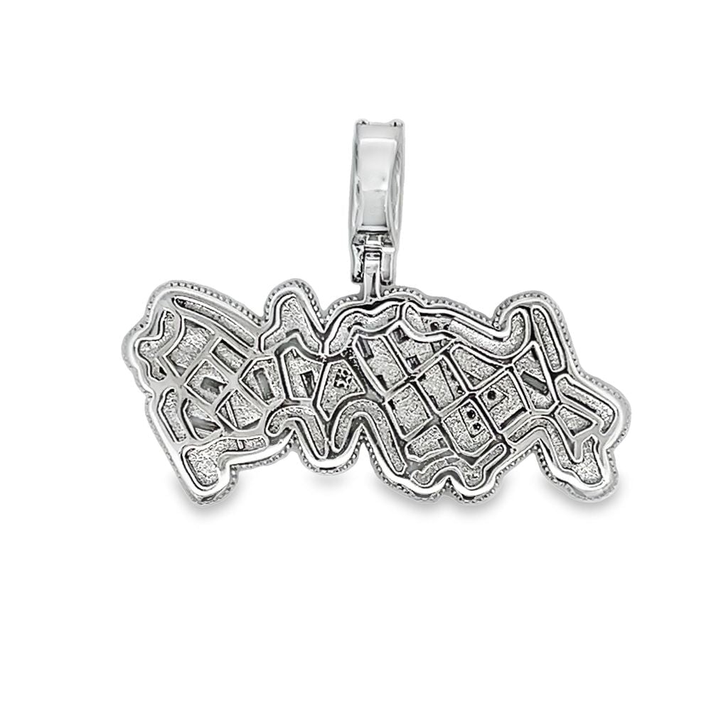 KING Emerald Cut Iced Out VVS Moissanite Pendant .925 Sterling Silver HipHopBling