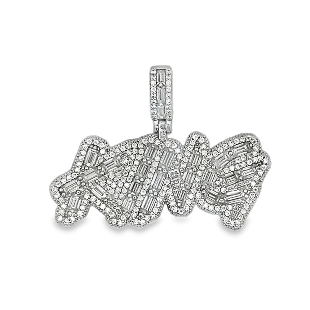 KING Emerald Cut Iced Out VVS Moissanite Pendant .925 Sterling Silver HipHopBling