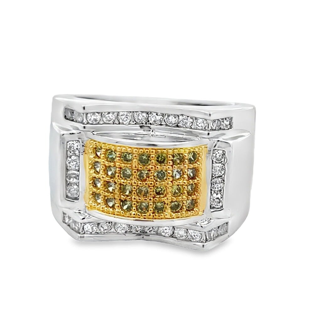 Kings Yellow CZ Ring .925 Sterling Silver 8 HipHopBling
