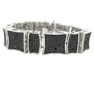 Kite Black CZ Iced Out Bracelet Stainless Steel HipHopBling
