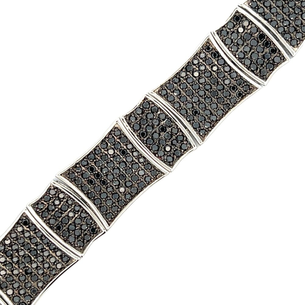 Kite Black CZ Iced Out Bracelet Stainless Steel HipHopBling