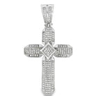 Kite Clean Cross CZ Iced Out Pendant HipHopBling