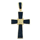 Kite Cross CZ Iced Out Pendant Black HipHopBling