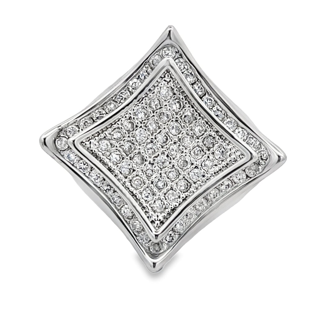 Kite Halo CZ Ring .925 Sterling Silver 8 HipHopBling