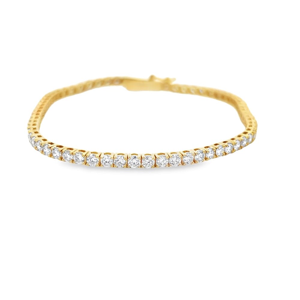 Lab Grown Diamond Tennis Bracelet CVD Solid 14K Gold 14K White Gold 2.00 Cttw HipHopBling
