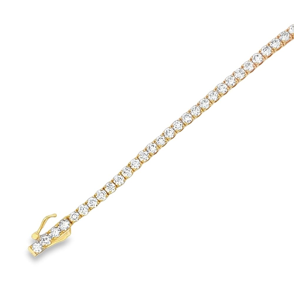 Lab Grown Diamond Tennis Bracelet CVD Solid 14K Gold 14K White Gold 2.00 Cttw HipHopBling