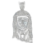 Large Jesus Piece CZ Iced Out Pendant HipHopBling