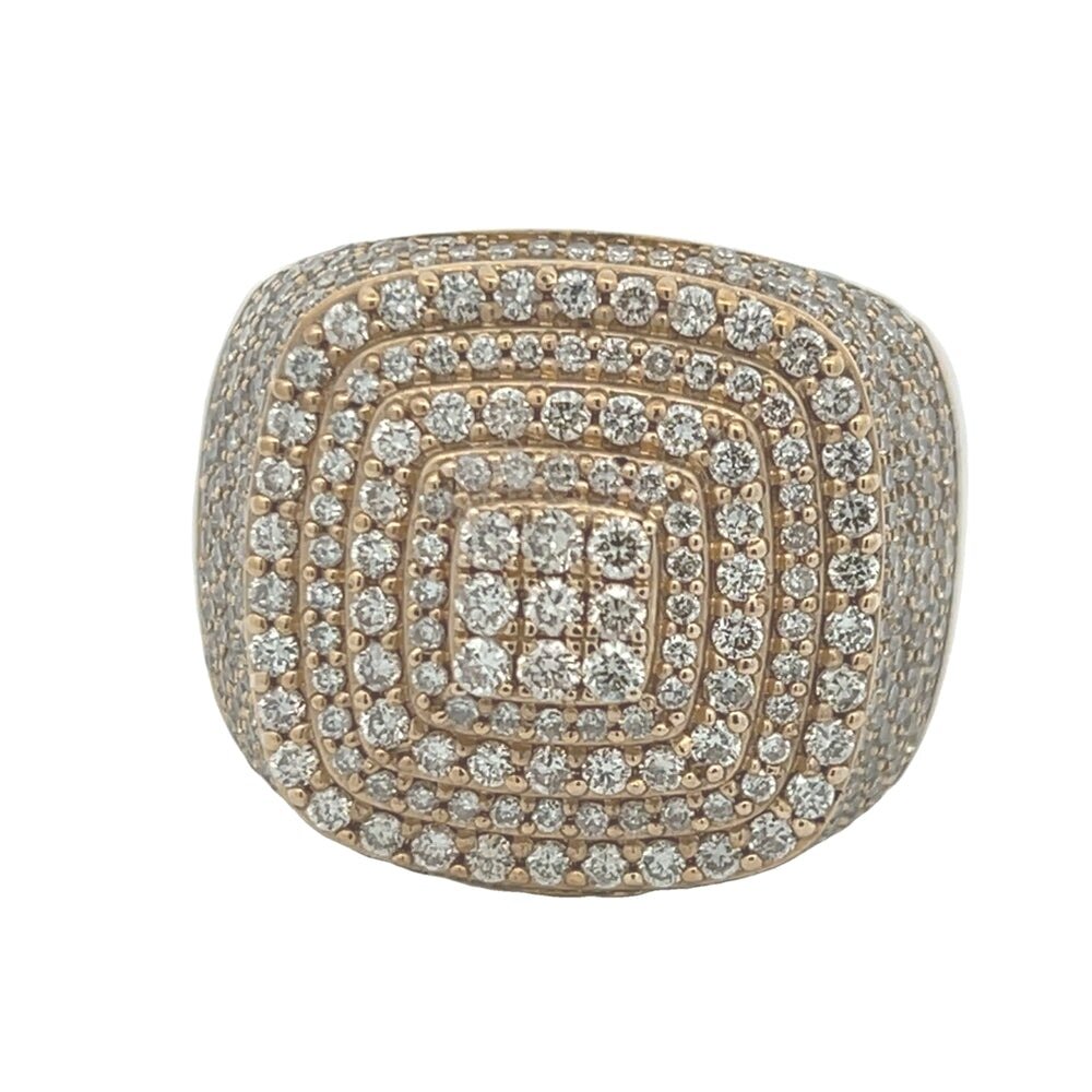 Layer Stacked Diamond Ring 2.65cttw 10K Yellow Gold HipHopBling