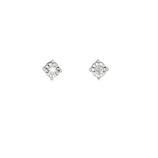 Miracle Setting Stud Diamond Earrings .57cttw 10K Yellow Gold HipHopBling