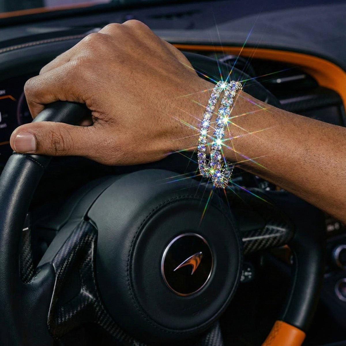 Moissanite VVS D Ideal Cut Tennis Bracelet in .925 Silver 3MM 7" White Gold HipHopBling