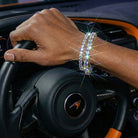 Moissanite VVS D Ideal Cut Tennis Bracelet in .925 Silver 3MM 7" White Gold HipHopBling
