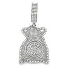 Money Bag 3.90cttw Iced Out Moissanite Pendant .925 Sterling Silver HipHopBling
