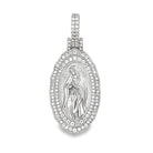Mother Mary .97cttw VVS Moissanite Pendant .925 Sterling Silver HipHopBling